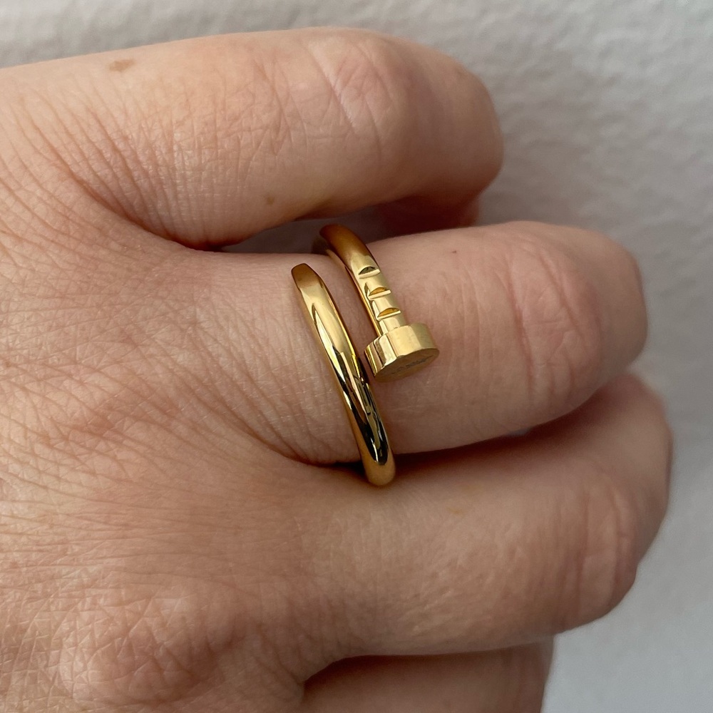 JUSTE UN CLOU CLASSIC STYLE LUXURY GOLD NAIL RING